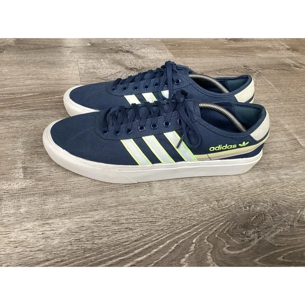 Adidas Delpala Navy/Neon-Green/White Mens Size 13 Shoes Sneakers FY7494